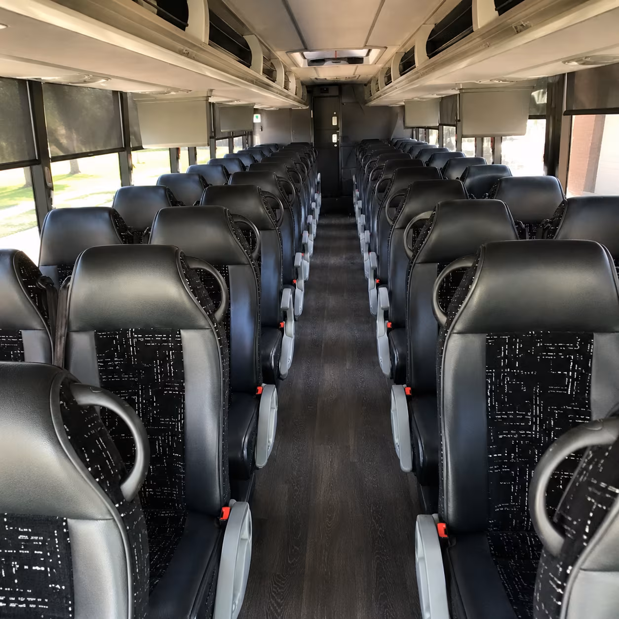 athens charter bus rental interior
