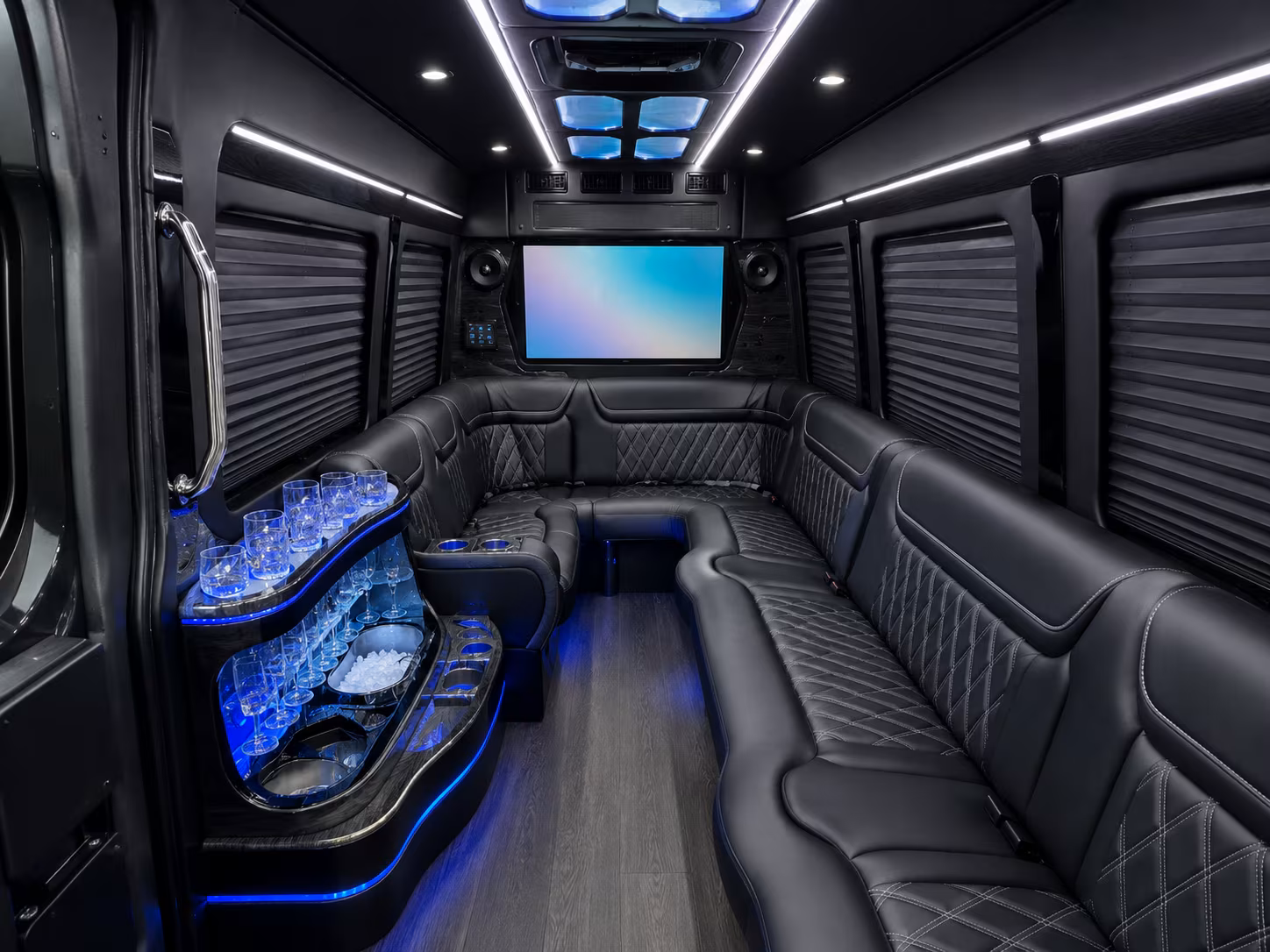 athens private event transportation onboard seating