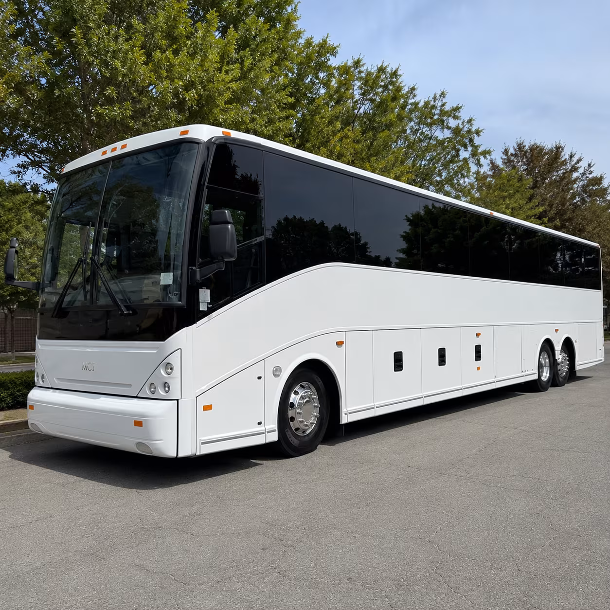charter bus shuttle service for warehouse and plant groups in north athens